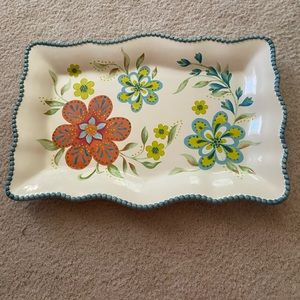 Ceramic Floral Stitch Platter